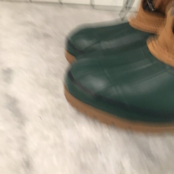 Eddie Bauer Boots Womens Size 8M Green Duck Waterproof Insulated Winter Leather - Picture 8 of 10